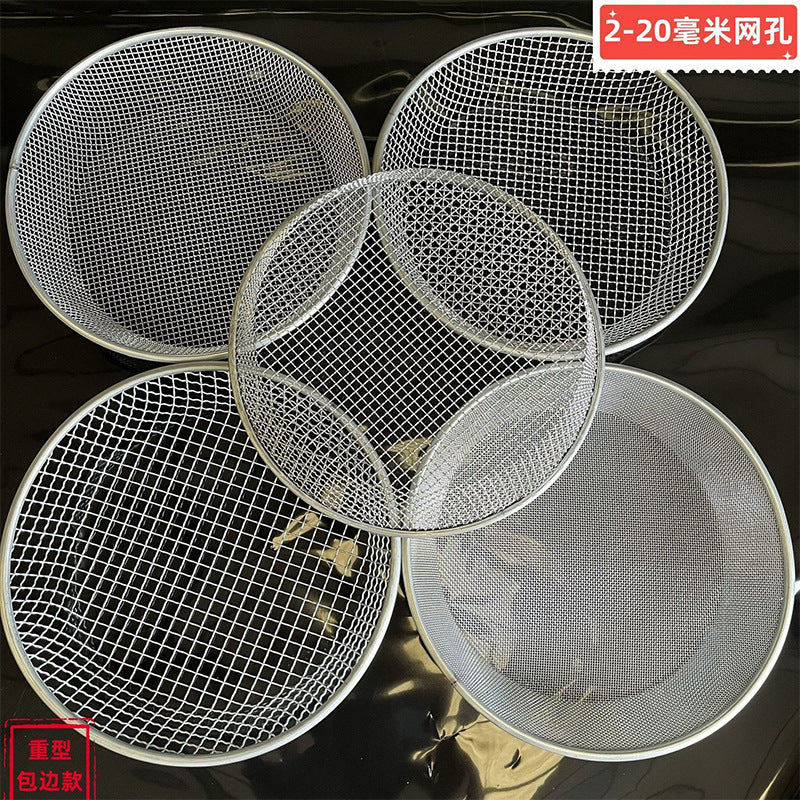 Stainless Steel Garden Sieve for Soil and Grain Impurity Separation