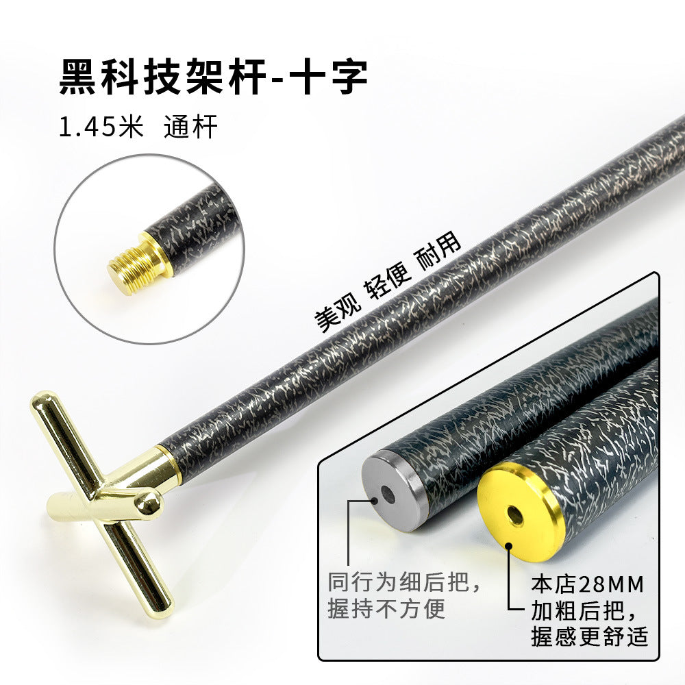 Billiard Pool Cue Rest Head, Cross Spider Bridge Head for Snooker Billiard Table, High and Low Position Cue Holder