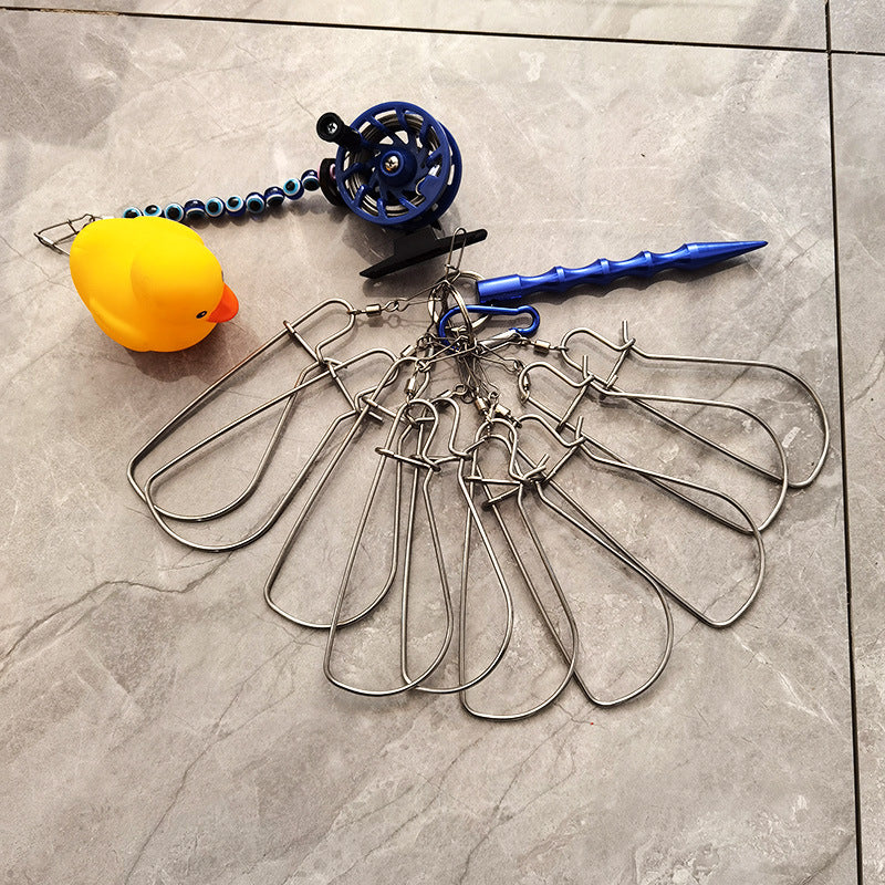 Stainless Steel Live Fish Lock with Ground Plug and Lure Wheel for Fishing