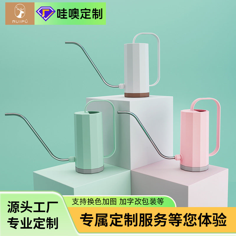 1.2L Long Spout Plastic Watering Can for Indoor Plants and Garden