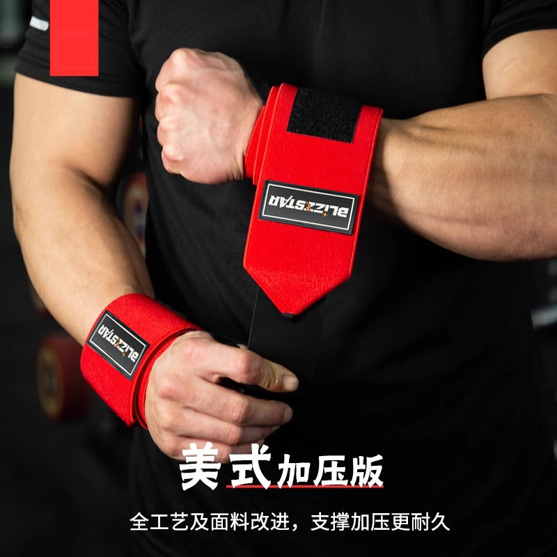Weightlifting Wrist Wraps for Men, 55cm Elastic Compression Wrist Support for Power Training & Bench Press