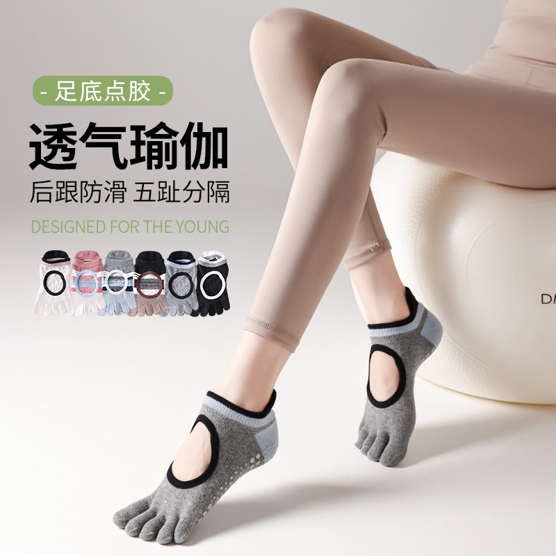 Professional Non-Slip Yoga Pilates Toe Socks for Strength Training & Dance