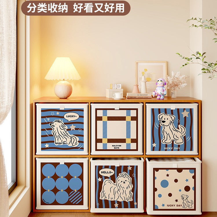 Cream Style Collapsible Storage Bin for Kallax Shelf Unit, Large Capacity Fabric Organizer for Toys and Laundry
