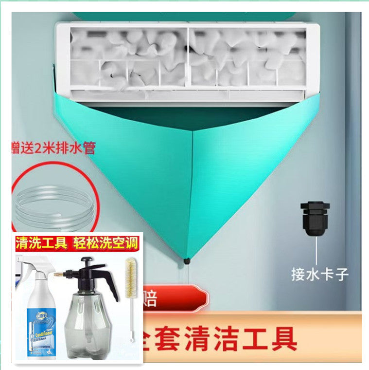 Air Conditioner Cleaning Bag Kit with Water Catch Cover and Drainage Pipe for Split Units