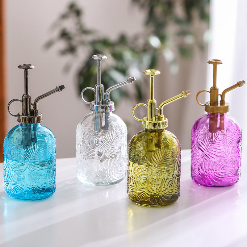 350ml Glass Spray Bottle with Press Pump for Indoor Plants