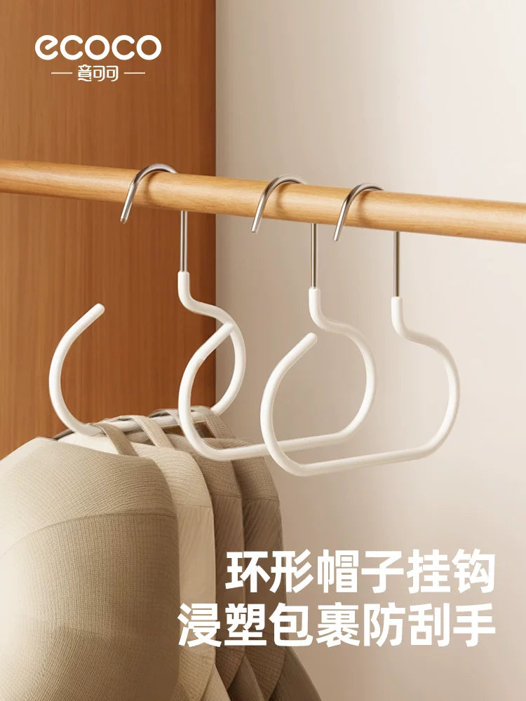 Ecoco Wall-Mounted Hat Organizer Rack for Closets and Dorms, Multi-functional Baseball Cap Holder