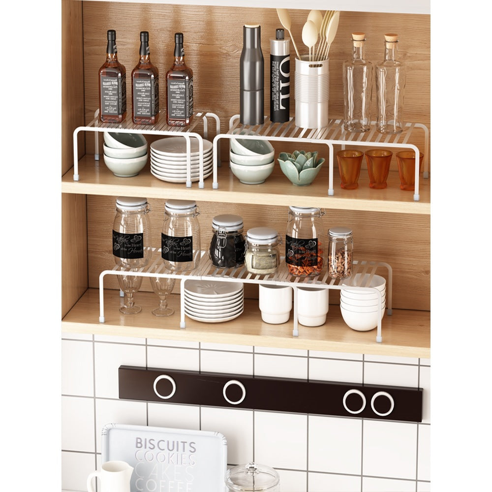 Expandable Under-Sink Cabinet Organizer Shelf for Kitchen Storage