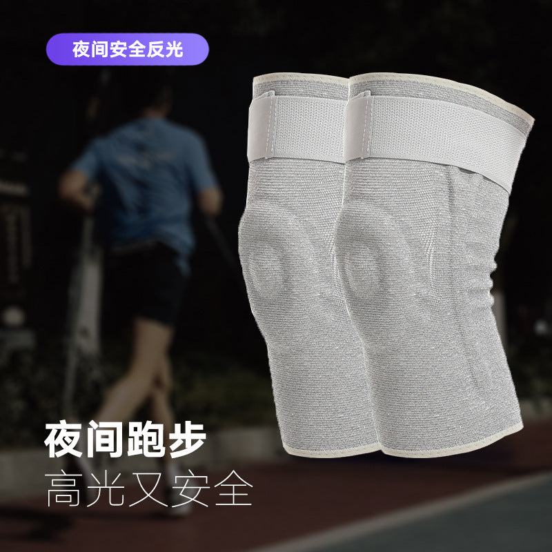 Reflective Silicone Non-Slip Knee Brace for Running Cycling Hiking