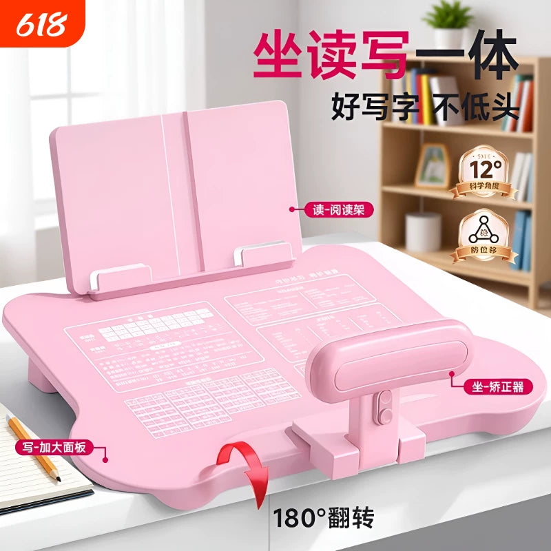 Kids Writing Posture Corrector for Desk Study, Adjustable Reading and Writing Aid for Better Sitting Posture