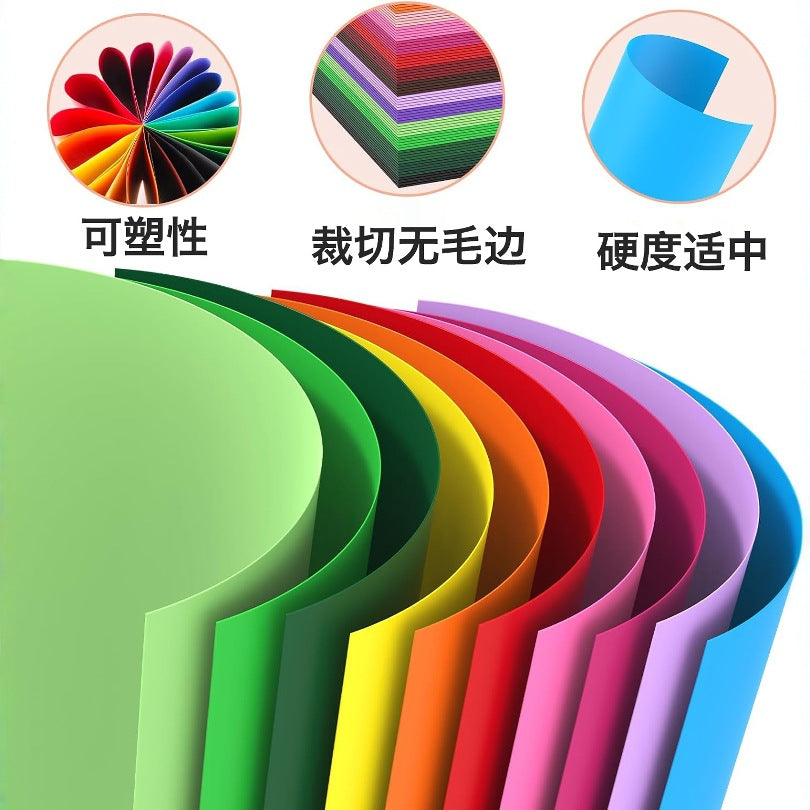 180g Mixed Color Cardstock Paper, Square Craft Paper, 25 Vibrant Colors, Black and White Watercolor Paper