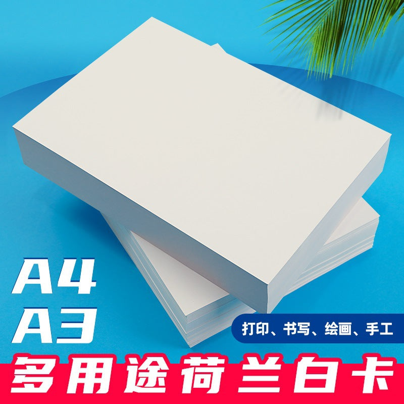 A3 White Business Card Paper 300gsm Thick Cardstock for Printing and Drawing, A4 Dutch White Card