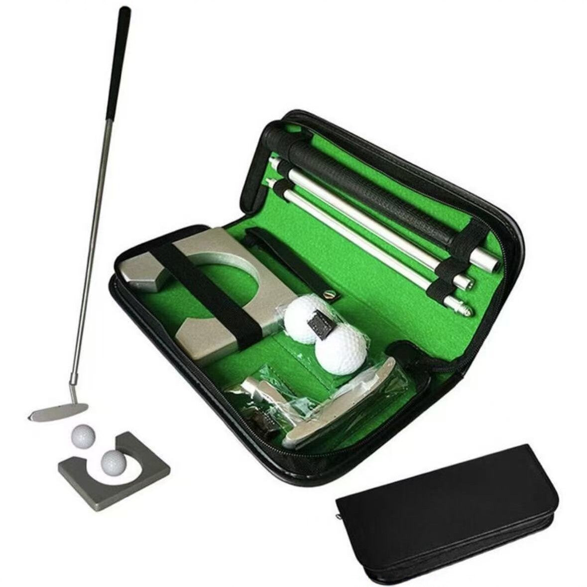 Portable Aluminum Alloy Golf Putter Set, 3-Section Detachable for Travel