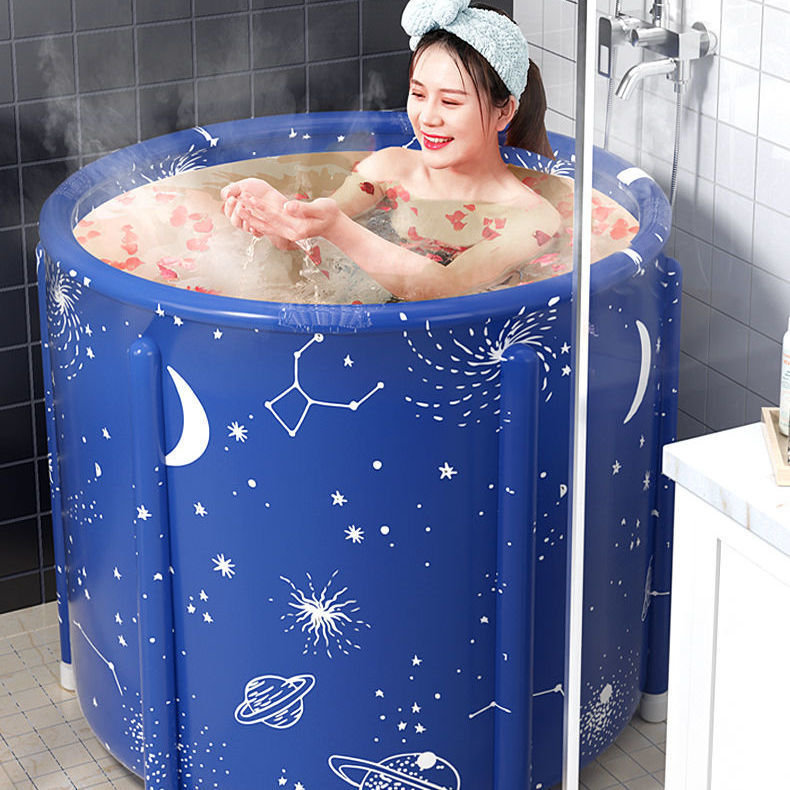 Foldable Adult Bathtub Portable Soaking Tub with Heating Rod Option for Home Spa & Kids