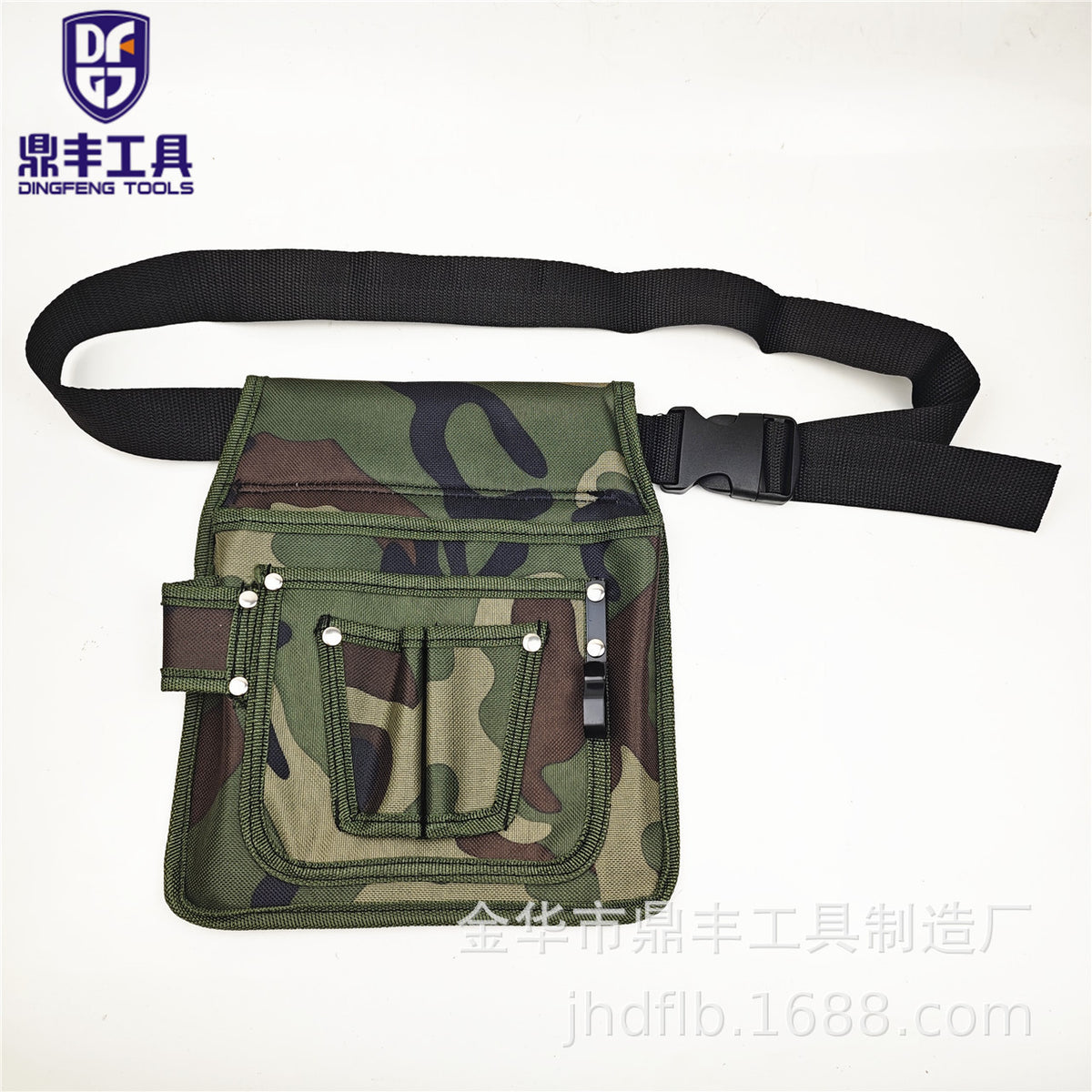Camouflage Oxford Cloth Tool Waist Bag for Gardening and Outdoor Activities