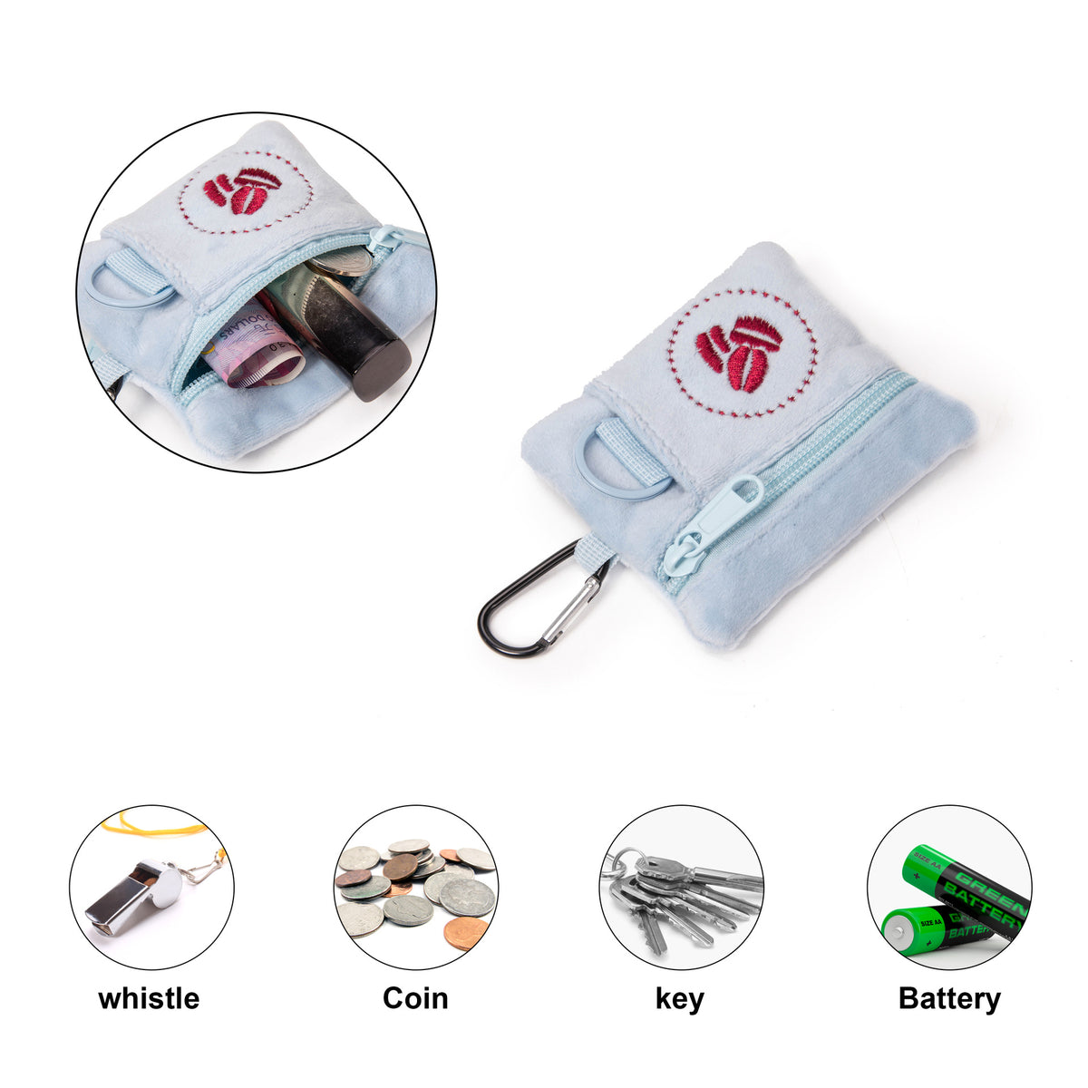 Women's Mini Outdoor Credit Card Key Pouch Sports Coin Earphone Bag