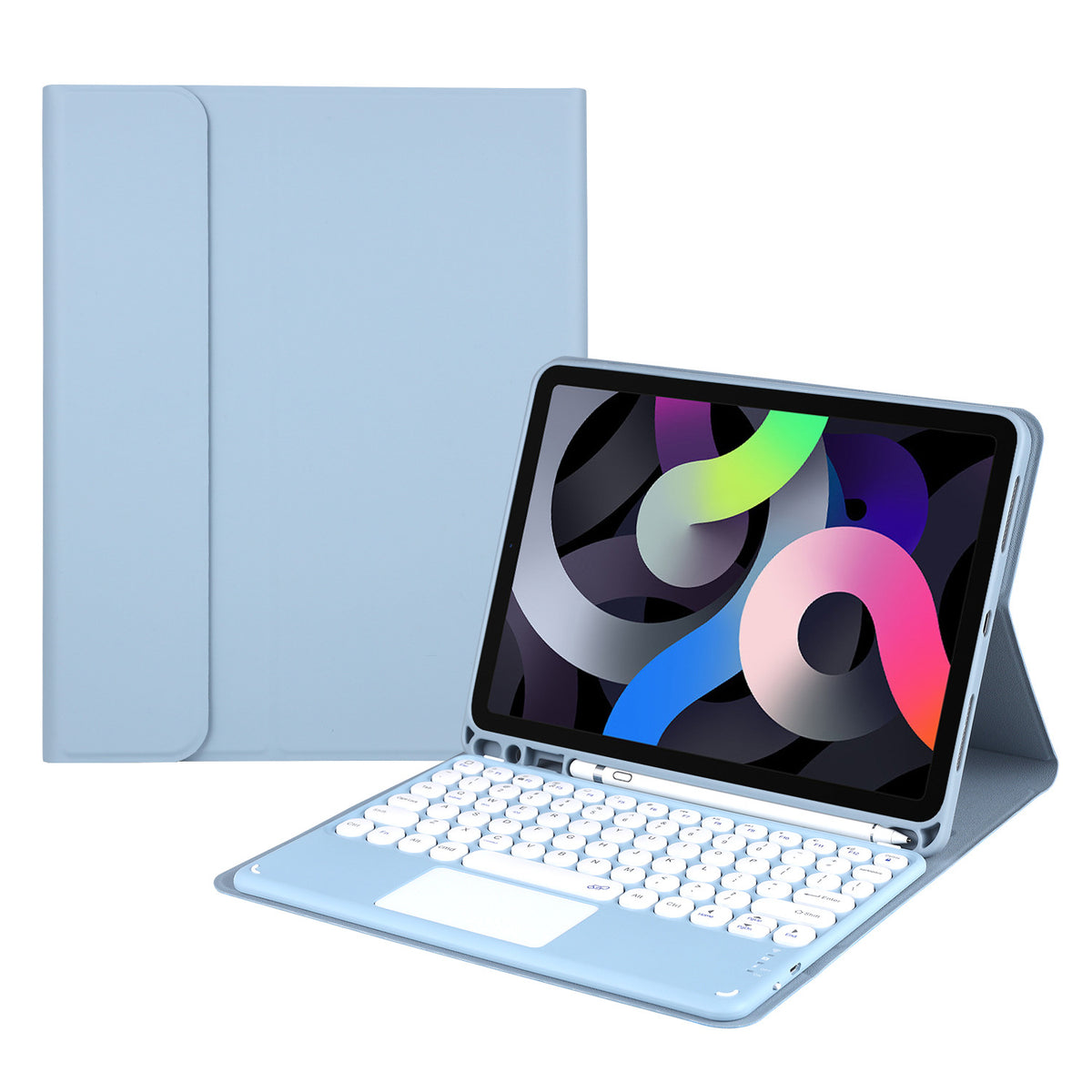 Bluetooth Keyboard Case for iPad 10.2, Air 4, Pro 11-inch with Touchpad