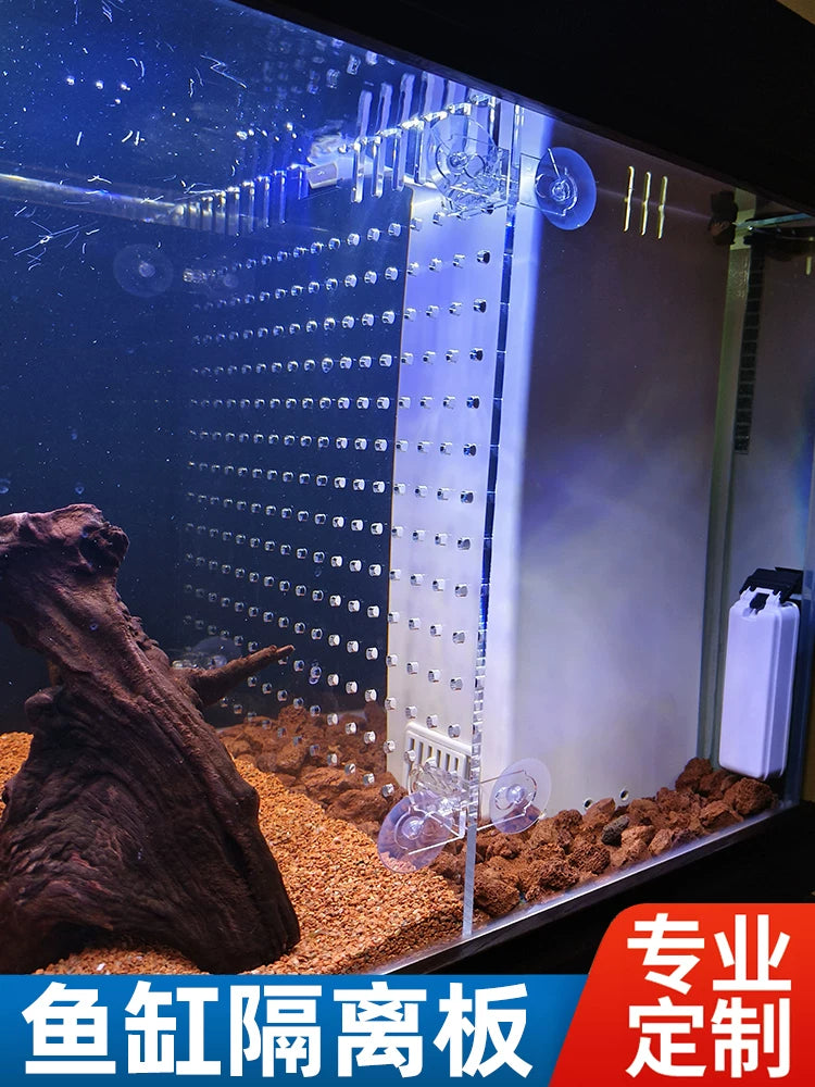 Acrylic Aquarium Divider for Fish Tanks and Turtle Tanks, Isolation Net for Fry and Guppies