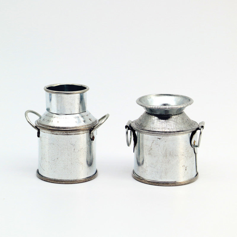 Dollhouse Miniature Metal Milk Jug Garden Decor