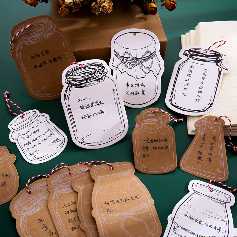 Drift Bottle Wish Cards for Classroom Goals & Study Motivation, Hanging Decoration Set