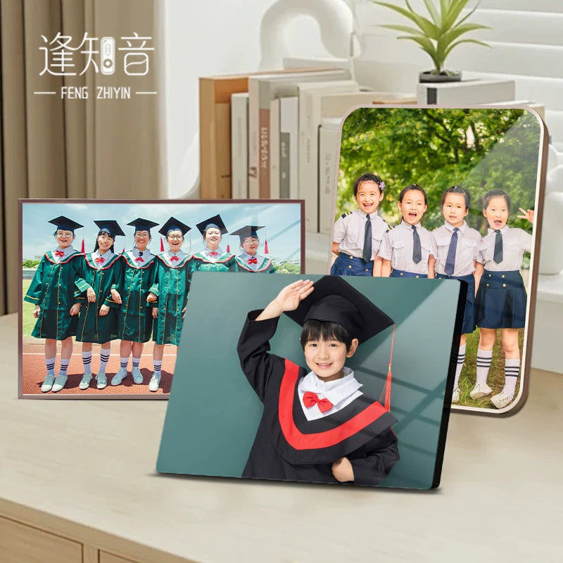 Graduation Photo Frame Crystal Display for Desktop, Wedding, Family Photos