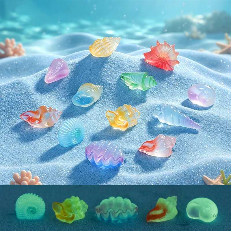 Luminous Ocean Shells & Conches for Aquarium & DIY Decor