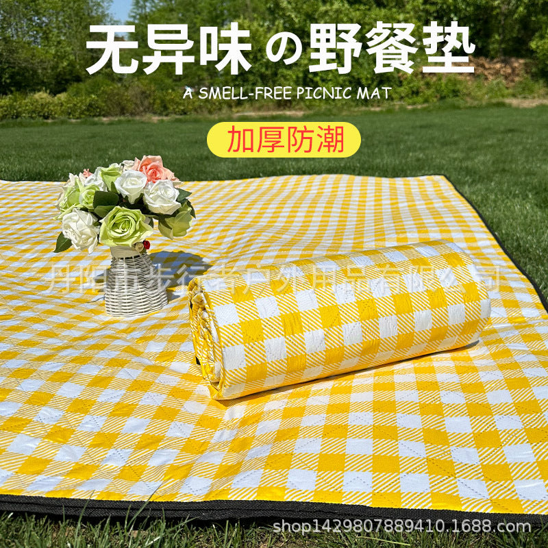 Extra Thick Ultrasonic Picnic Blanket Outdoor Camping Mat Moisture-proof Tent Ground Cloth