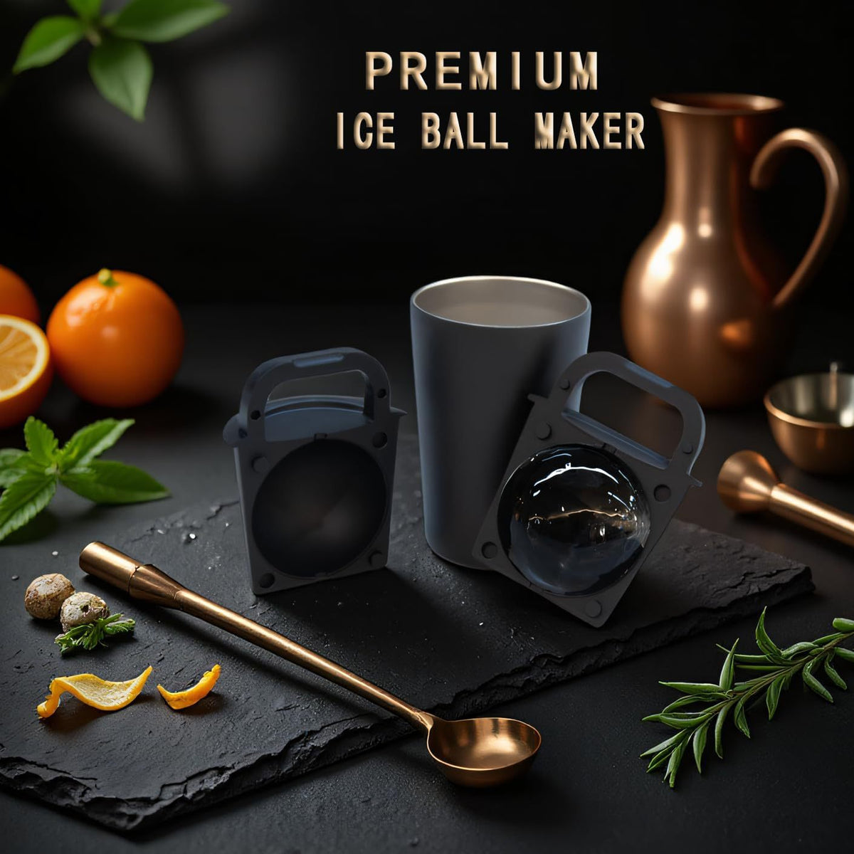 High-Transparency Silicone Ice Ball Mold for Clear Large Ice Spheres, Bar and Home Use