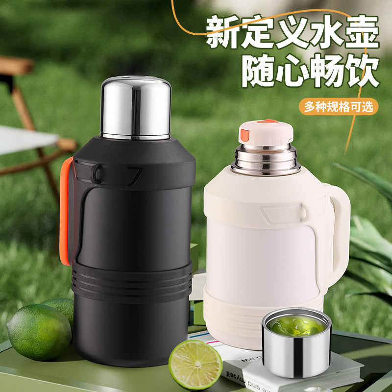 316 Stainless Steel Insulated Water Bottle with Handle for Travel and Outdoor Use