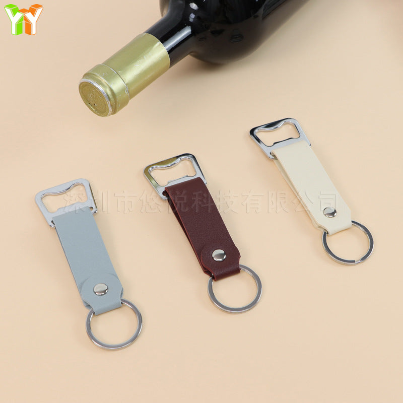 Stainless Steel Beer Bottle Opener with Keychain