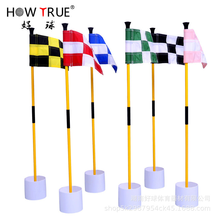 Golf Putting Green Flagstick Set with Hole Cup for Practice