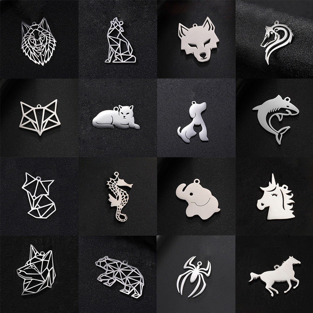 Stainless Steel Animal Pendant Charms for DIY Jewelry Making
