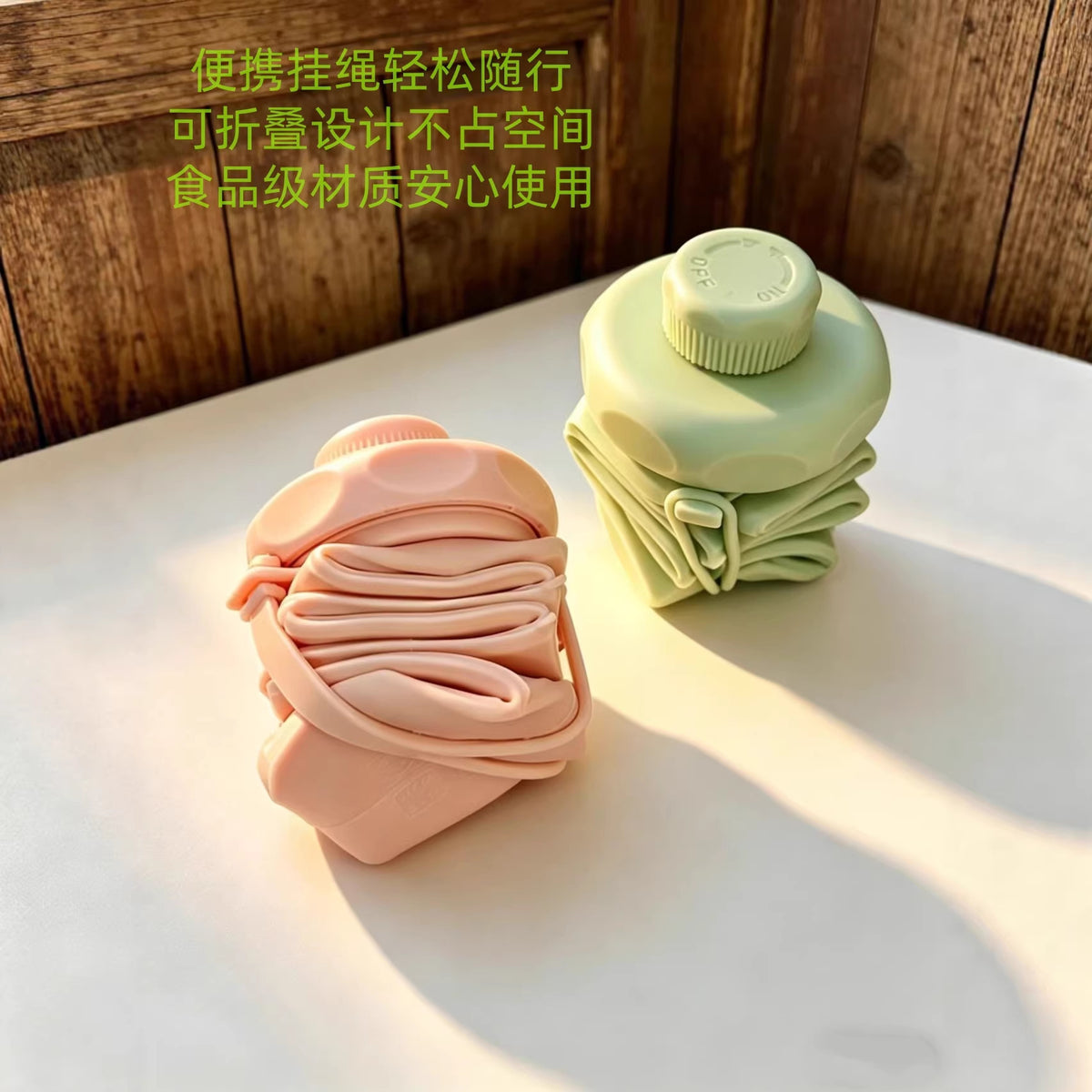 Foldable Silicone Water Bottle for Outdoor Travel, Large Capacity, High Temperature Resistant, Portable, Food Grade