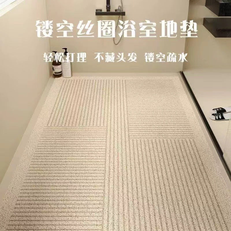 Non-Slip PVC Looped Coil Shower Mat for Bathroom Drainage