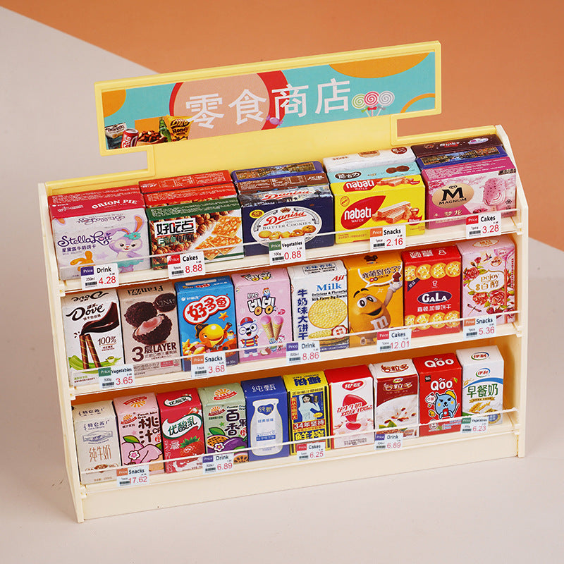 Miniature Supermarket Shelf Dollhouse Accessory