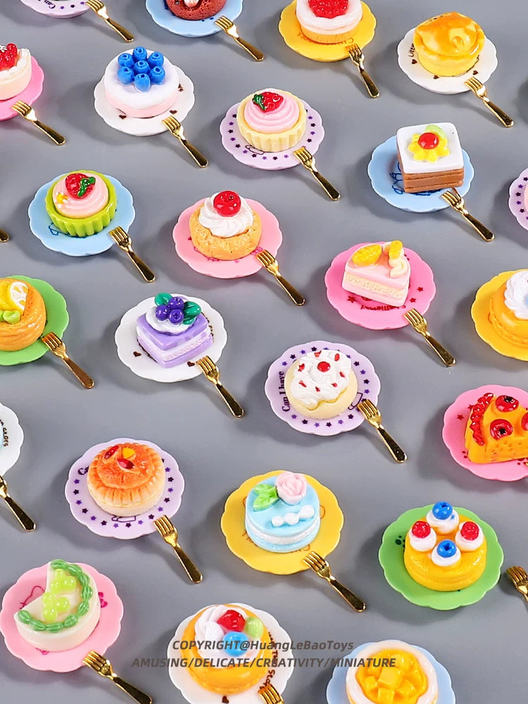 Miniature Cake Donut Blind Bag Play Food Set for Kids