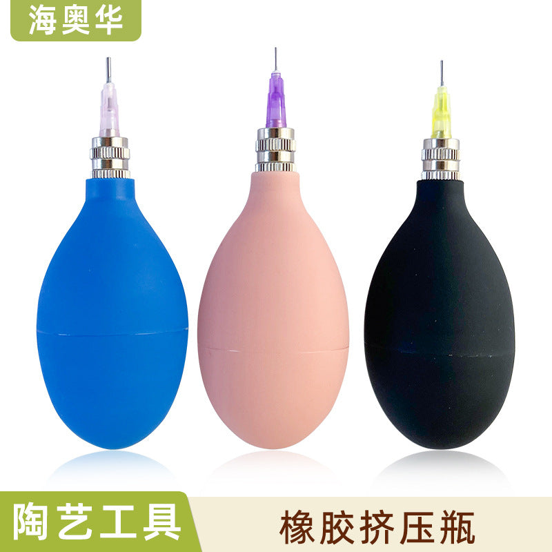Ceramic Pottery Squeeze Bottle Applicator with Fine Tip Needle for Slip Glaze Underglaze