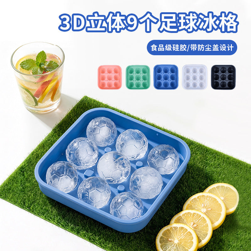9-Cavity Silicone Ice Ball Mold for Whiskey and Cocktails
