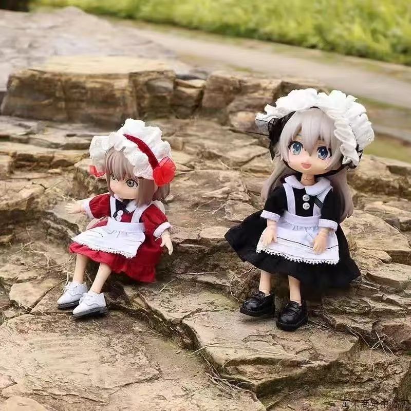 OB11 Doll Uniform Shoes for BJD Dolls - Maid Style