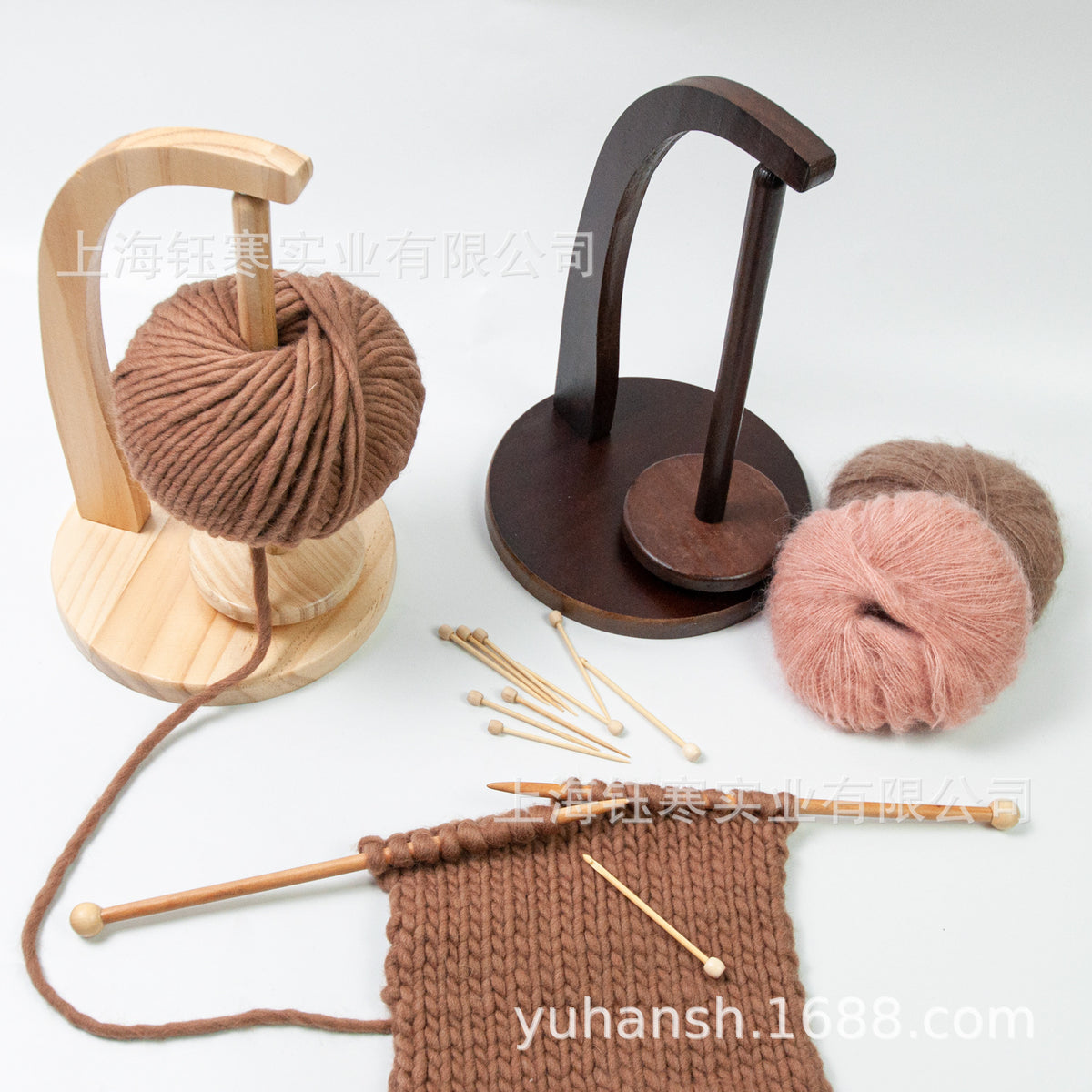 Magnetic Levitation Wooden Yarn Holder for Knitting and Crocheting