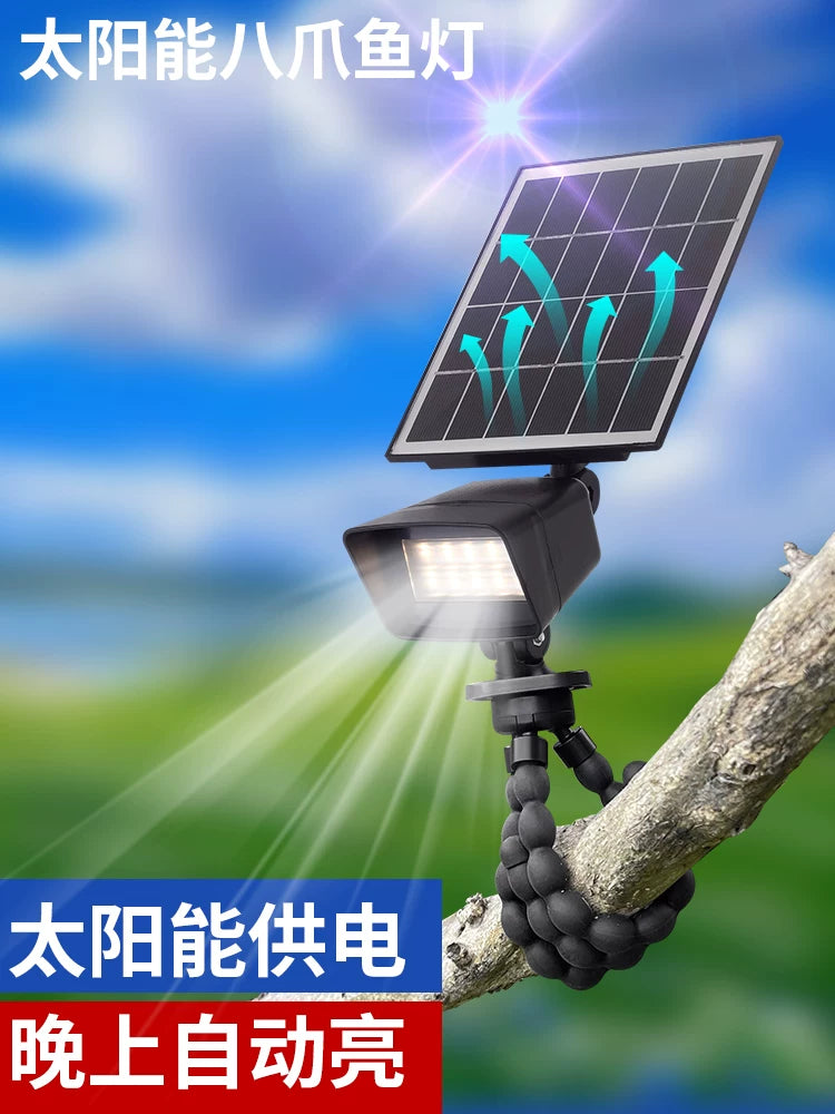 Solar Clamp Spotlight for Outdoor Garden Trees, Fences and Railings