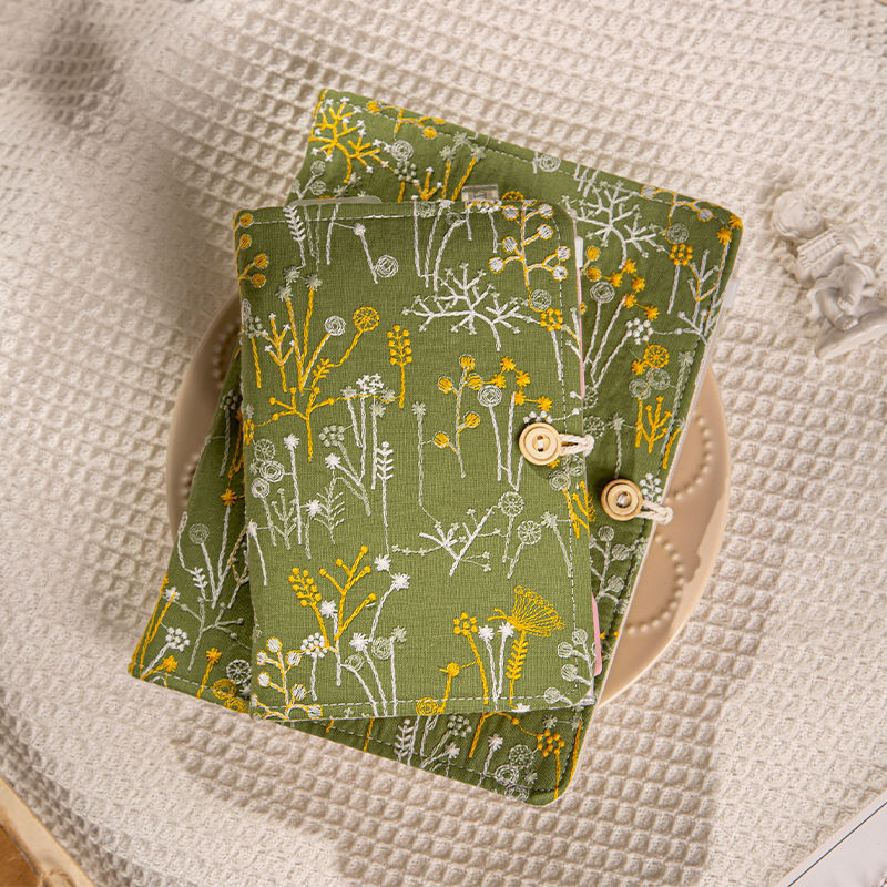 Embroidered Refillable Planner Notebook with Detachable Pages