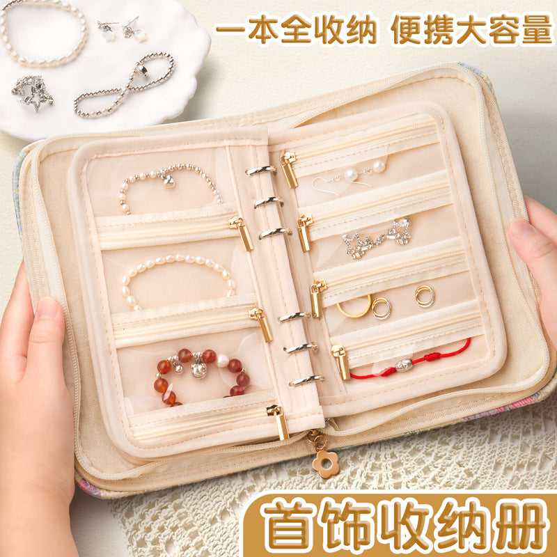 Portable Jewelry Organizer Bag for Travel - Anti-Tarnish Earring Necklace Bracelet Storage