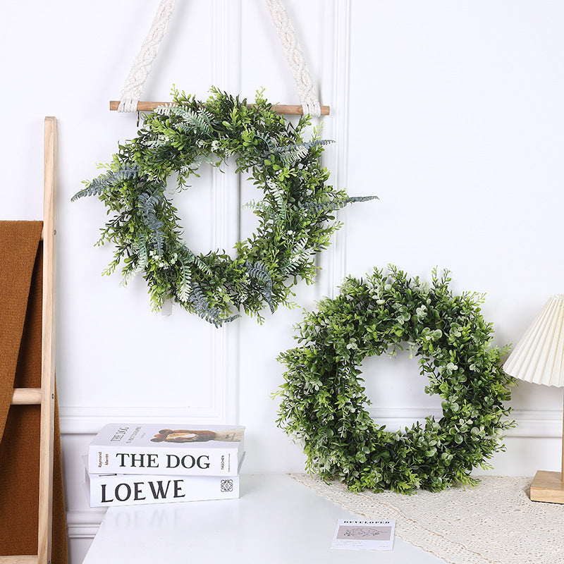 Artificial Eucalyptus Garland with Gypsophila, Wall Hanging Decor for Parties & Festivals