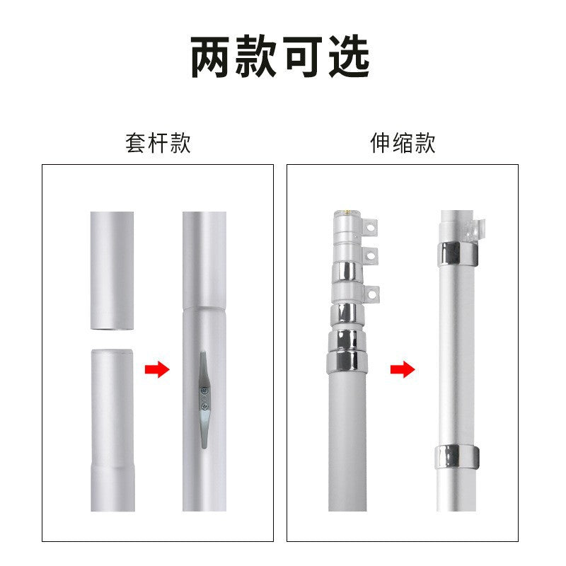 Telescopic Aluminum Flagpole for Outdoor Display, Garden, Events, and Hotels