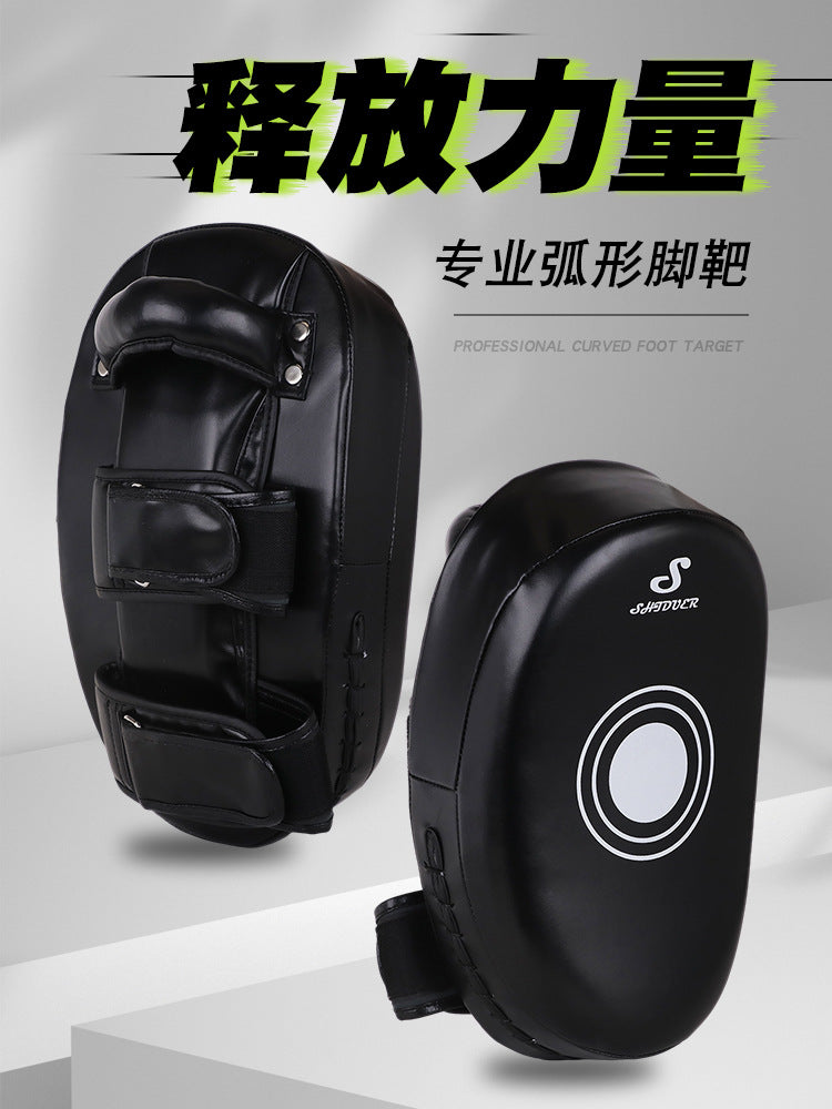 Muay Thai Kickboxing Strike Shield Curved Focus Mitt for Taekwondo MMA Training