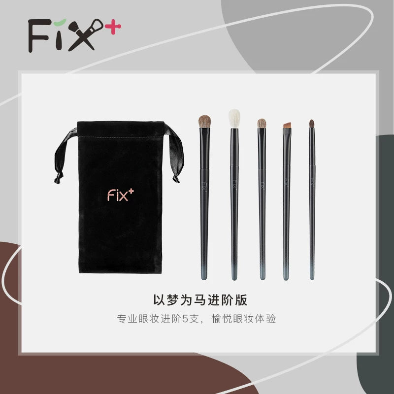 Fisgarfen 5-Piece Pony Hair Eyeshadow Brush Set for Eye Makeup