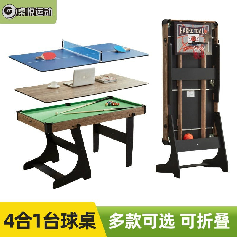 Multi-functional Foldable Billiards and Table Tennis Table for Home Use