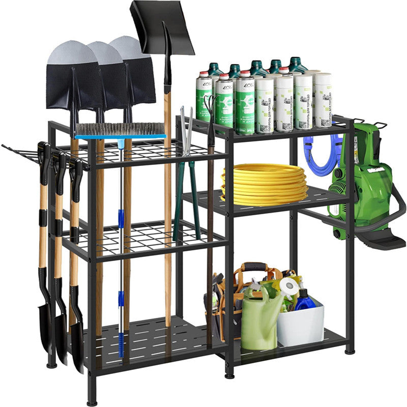 Xinhongyu Heavy Duty Garden Tool Storage Rack Yard Organizer Garage Farm Implement Shelf