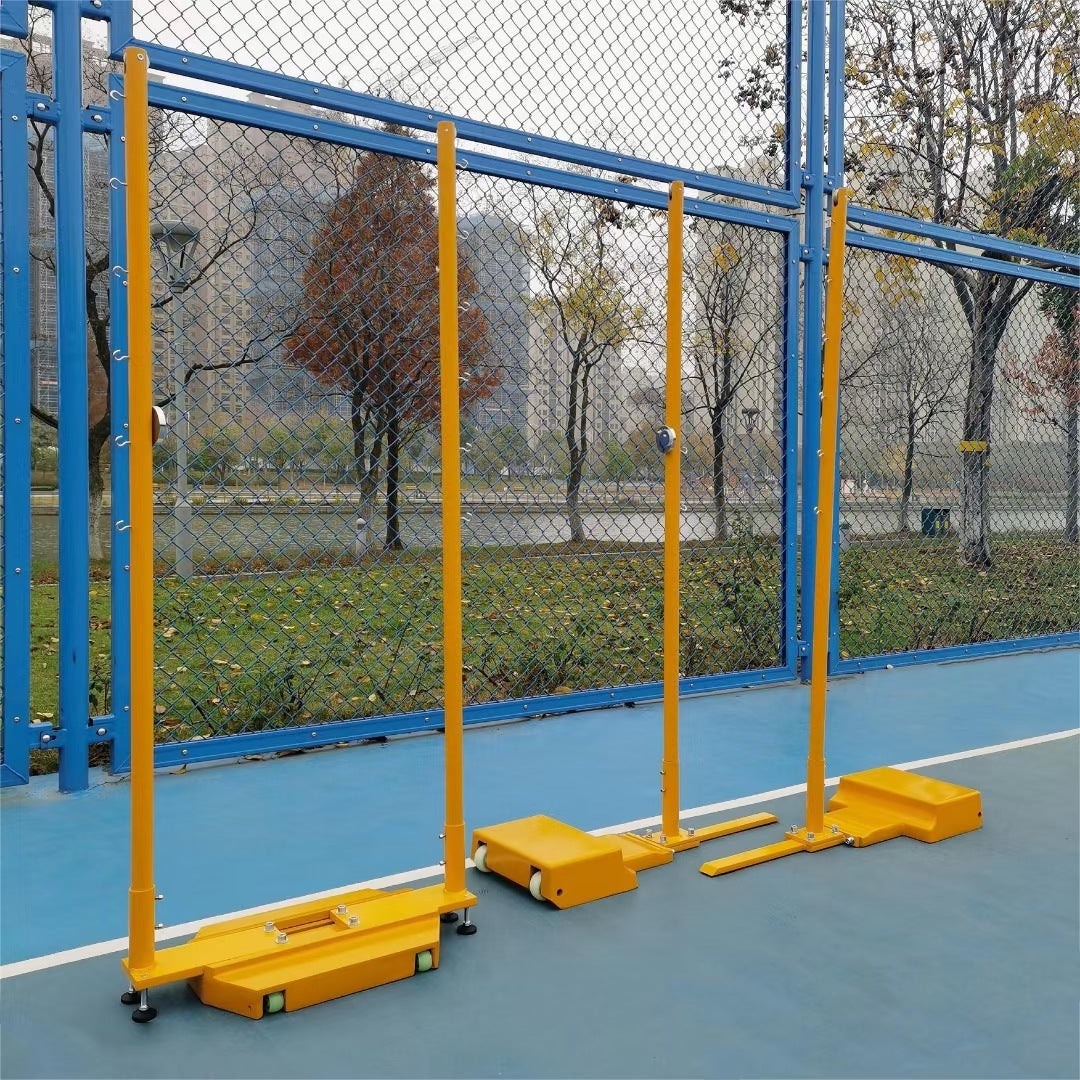 Portable Cast Iron Badminton Volleyball Tennis Net Posts with Wheels