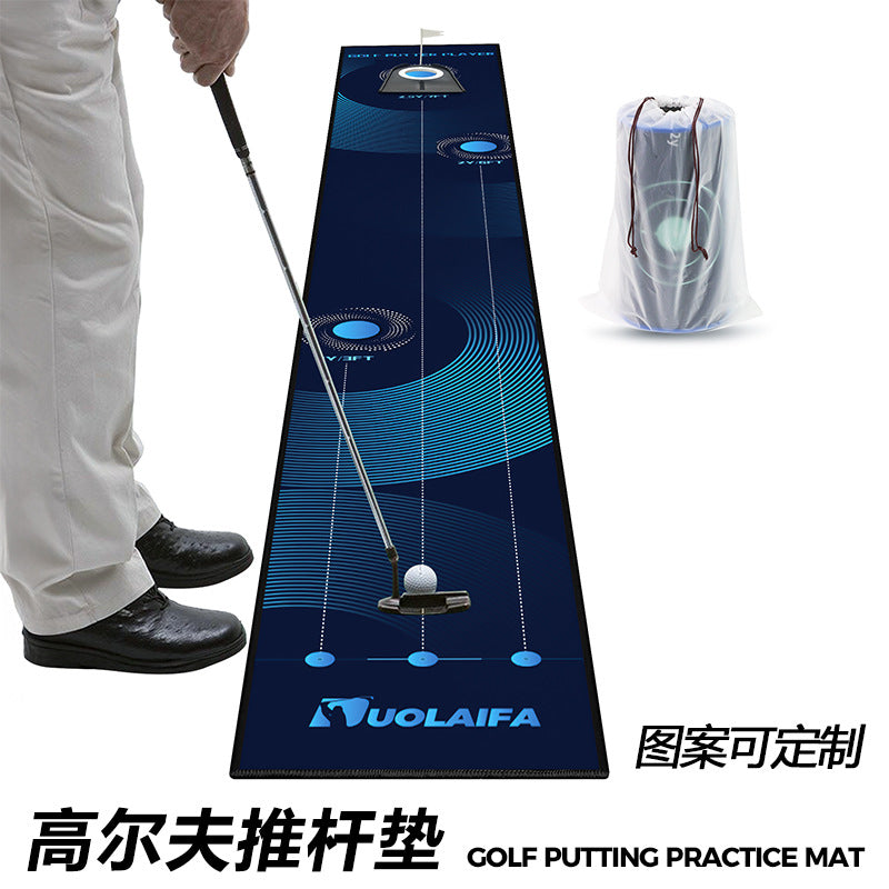 DUOLAIFA Golf Hitting Mat Three-Way Ball Return Indoor Practice Blanket for Beginners